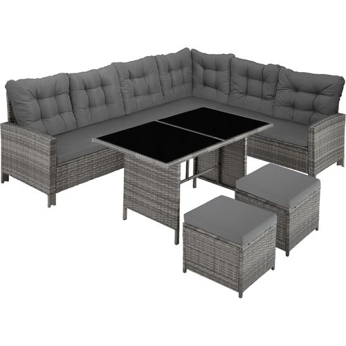 Canapé De Jardin Lounge En Rotin Gris/beige  116.5 X 63 X 75 Cm