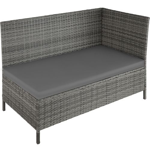 Canapé De Jardin Lounge En Rotin Gris/beige  116.5 X 63 X 75 Cm