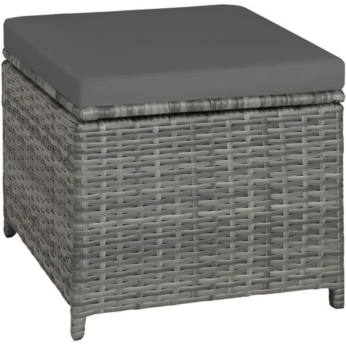 Canapé De Jardin Lounge En Rotin Gris/beige  116.5 X 63 X 75 Cm