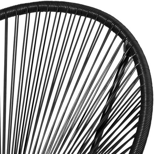 Ensemble De 2 Chaises De Jardin Avec Table Noir 190 X 149 X 78 Cm