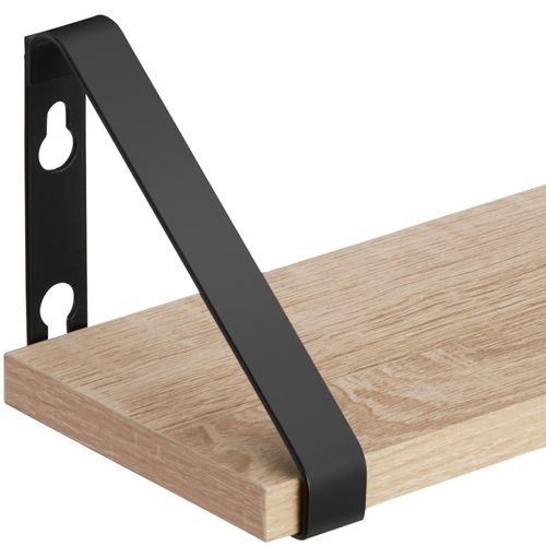 Lot De 3 Étagères Murales Design Style Industriel Bois Clair