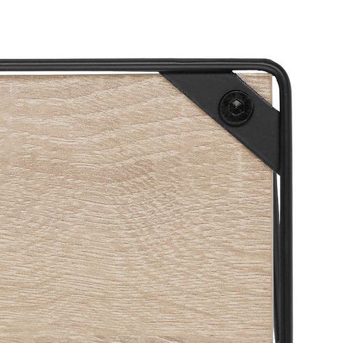 Lot De 2 Étagères Murales Style Industriel 15kg Max. Bois Clair