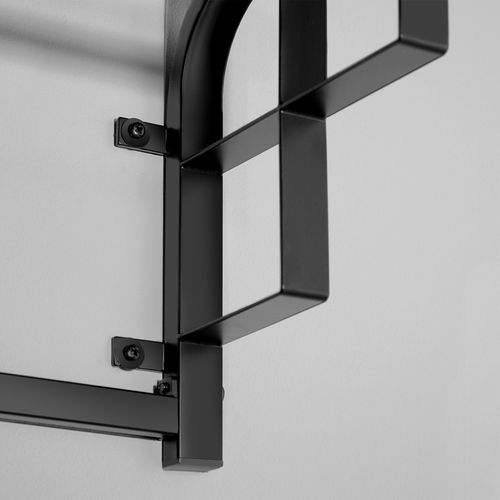 Porte-manteau à Suspendre Style Industriel Bois Foncé