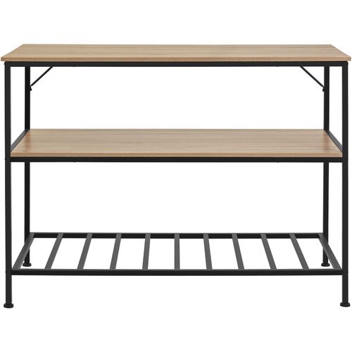 2 Étagères De Cuisine Style Industriel Grillagées Bois Clair