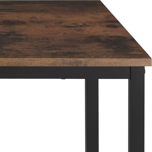 Table Basse De Salon Rectangulaire Style Industriel Bois Foncé