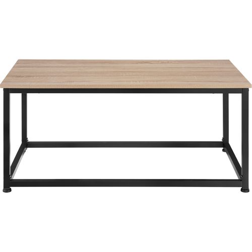 Table Basse De Salon Rectangulaire Style Industriel Bois Clair