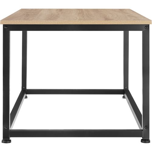 Table Basse De Salon Rectangulaire Style Industriel Bois Clair