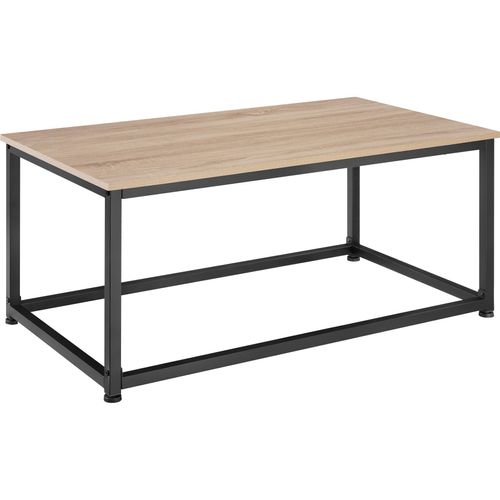 Table Basse De Salon Rectangulaire Style Industriel Bois Clair