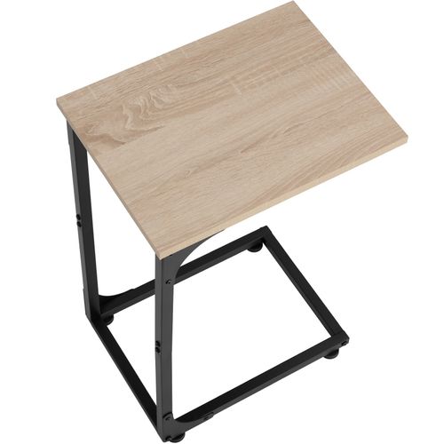 Table D'appoint Style Industriel 40 X 30 X 63 Cm Bois Clair