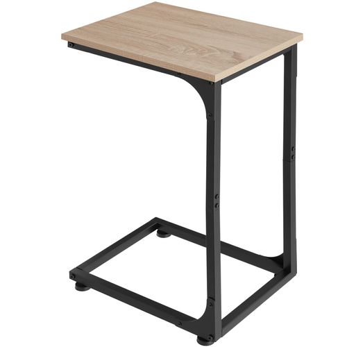 Table D'appoint Style Industriel 40 X 30 X 63 Cm Bois Clair
