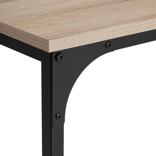 Table D'appoint Style Industriel 40 X 30 X 63 Cm Bois Clair