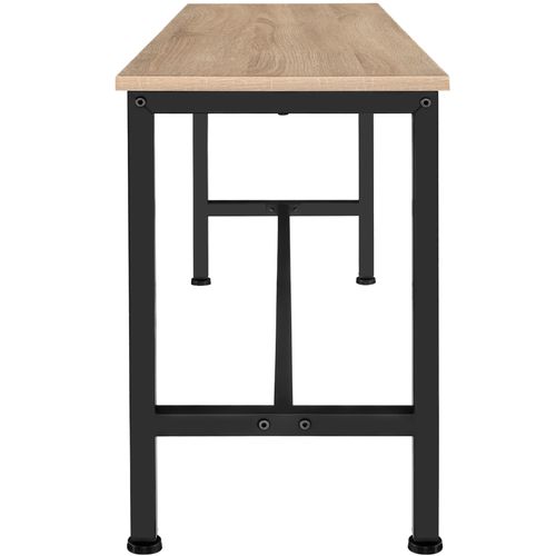 Ensemble De 2 Bancs Style Industriel 108x325x50cm Bois Clair