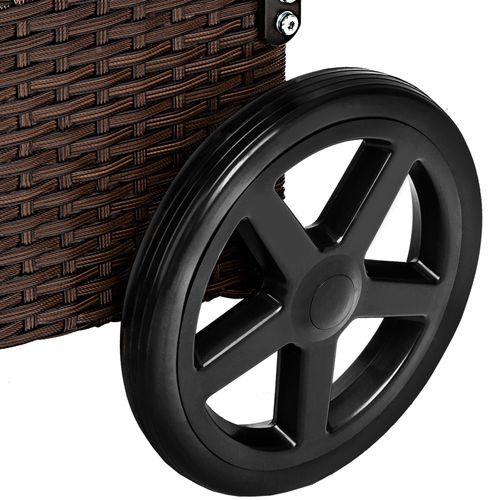 Bain De Soleil Anti Uv Coussin Amovible Et Roulettes Marron Marbré