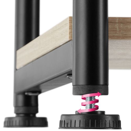 Table D'appoint Style Industriel 38,5 X 30 X 51,5 Cm Bois Clair