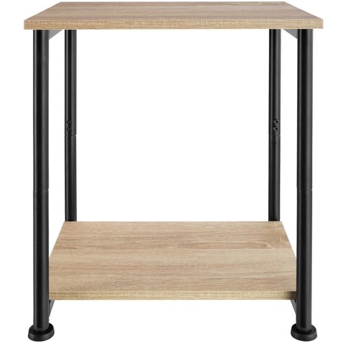 Table D'appoint Style Industriel 38,5 X 30 X 51,5 Cm Bois Clair