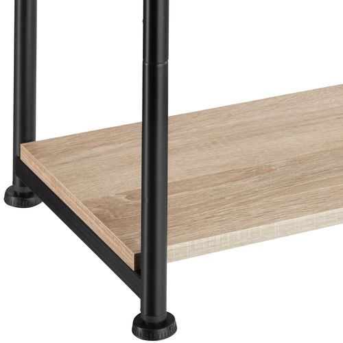 Table D'appoint Style Industriel 38,5 X 30 X 51,5 Cm Bois Clair