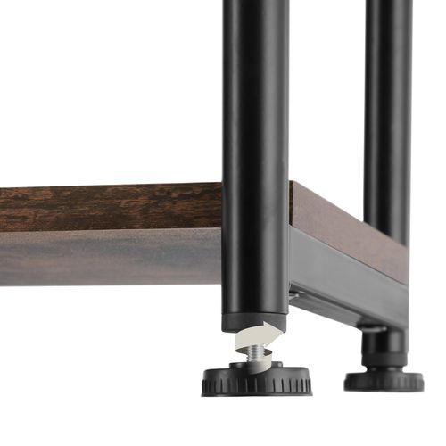 Table D'appoint Style Industriel 34 X 30 X 59 Cm Bois Foncé