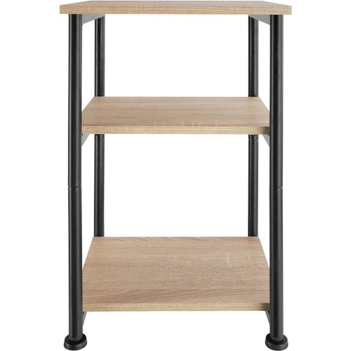 Table D'appoint Style Industriel 34 X 30 X 59 Cm Bois Clair