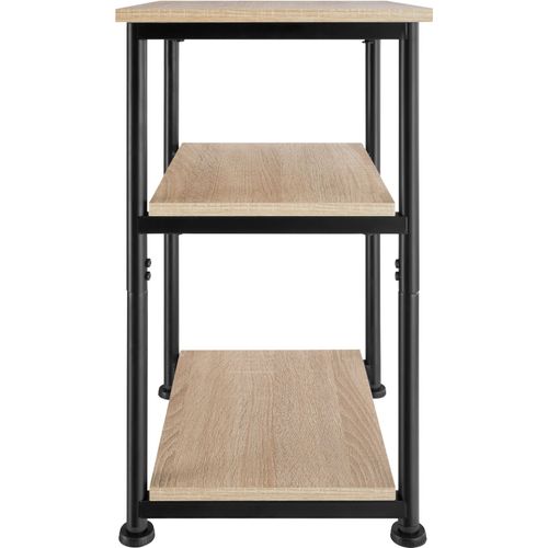 Table D'appoint Style Industriel 34 X 30 X 59 Cm Bois Clair