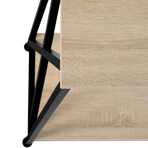 Table Console Style Industriel 100 X 35 X 80,5 Cm Bois Clair