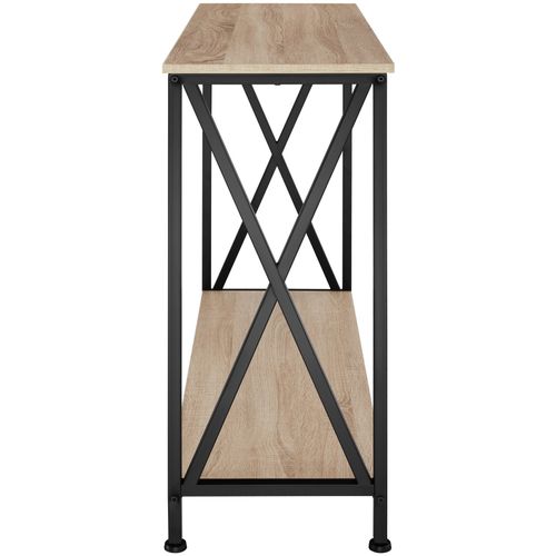 Table Console Style Industriel 100 X 35 X 80,5 Cm Bois Clair
