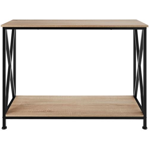 Table Console Style Industriel 100 X 35 X 80,5 Cm Bois Clair