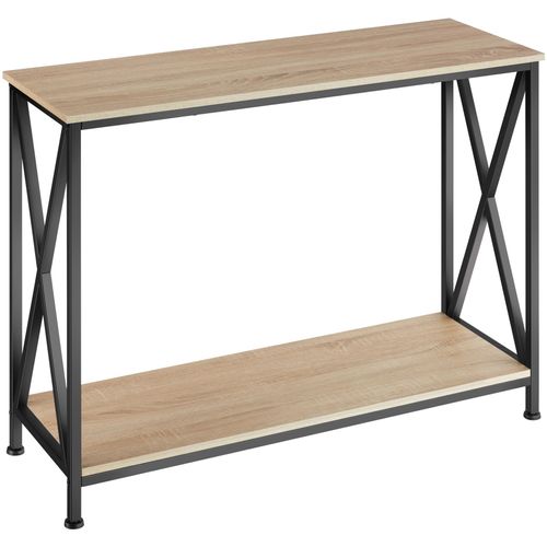 Table Console Style Industriel 100 X 35 X 80,5 Cm Bois Clair