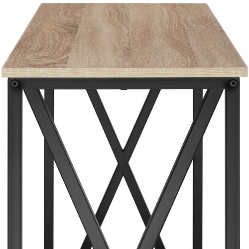 Table Console Style Industriel 100 X 35 X 80,5 Cm Bois Clair