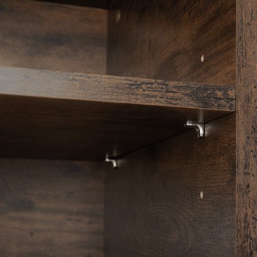 Table De Chevet Style Industriel 40 X 43 605 Cm Bois Foncé