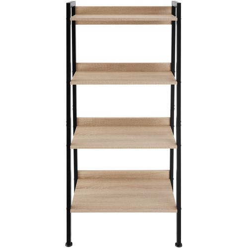 Étagère Style Industriel Anti-basculement 575x34x138 Cm Bois Clair