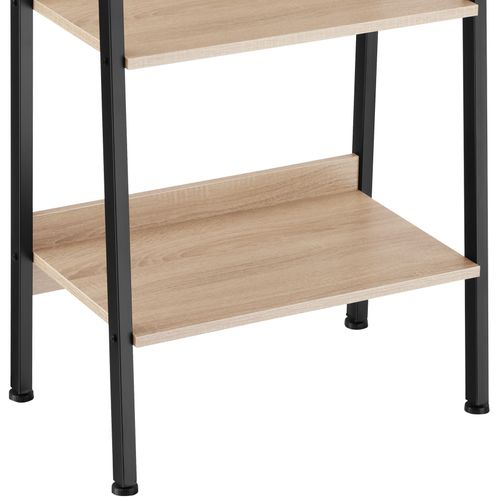 Étagère Style Industriel Anti-basculement 575x34x138 Cm Bois Clair