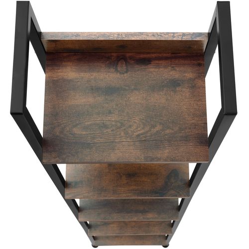 Étagère Style Industriel Anti-basculement 575x34x138 Cm Bois Foncé