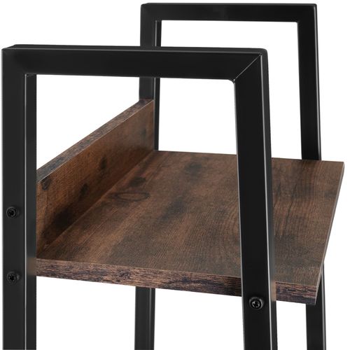 Étagère Style Industriel Anti-basculement 575x34x138 Cm Bois Foncé