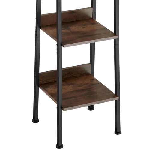 Étagère Style Industriel Anti-basculement 575x34x138 Cm Bois Foncé