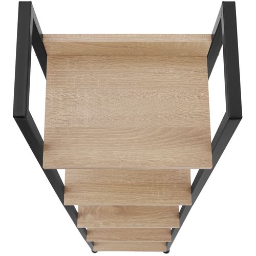 Étagère Style Industriel Anti-basculement 575x34x138 Cm Bois Clair