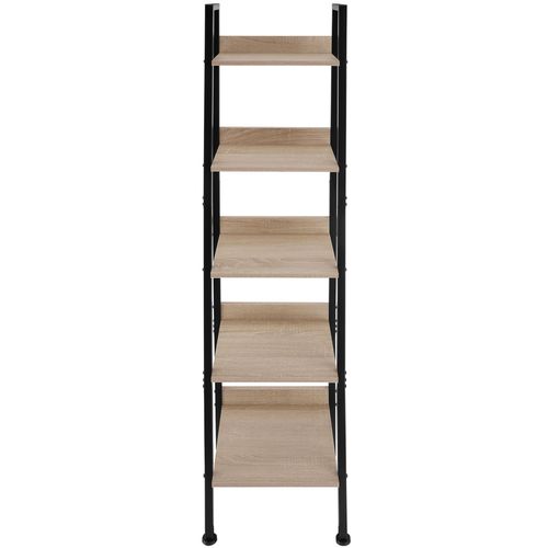 Étagère Style Industriel Anti-basculement 575x34x138 Cm Bois Clair