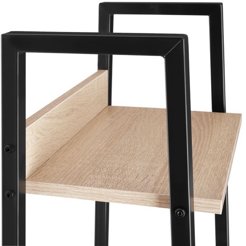 Étagère Style Industriel Anti-basculement 575x34x138 Cm Bois Clair