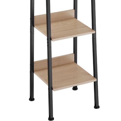 Étagère Style Industriel Anti-basculement 575x34x138 Cm Bois Clair