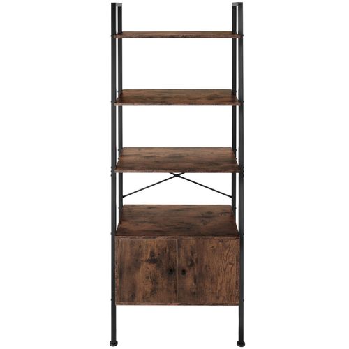 Étagère Style Industriel Anti-basculement 575x34x173 Cm Bois Foncé