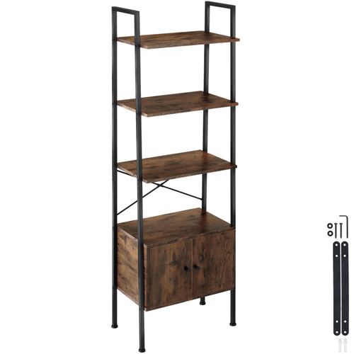 Étagère Style Industriel Anti-basculement 575x34x173 Cm Bois Foncé