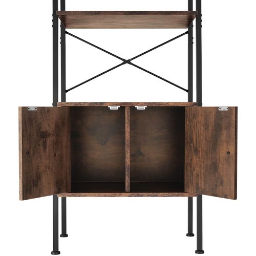 Étagère Style Industriel Anti-basculement 575x34x173 Cm Bois Foncé