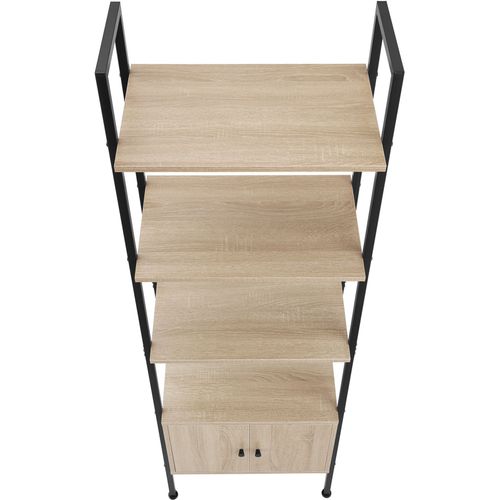 Étagère Style Industriel Anti-basculement 575x34x173 Cm Bois Clair