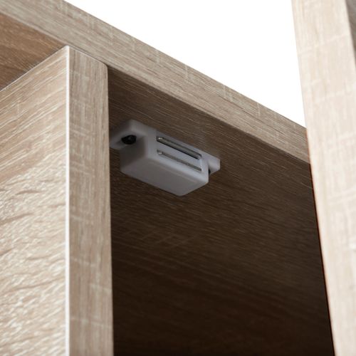 Étagère Style Industriel Anti-basculement 575x34x173 Cm Bois Clair