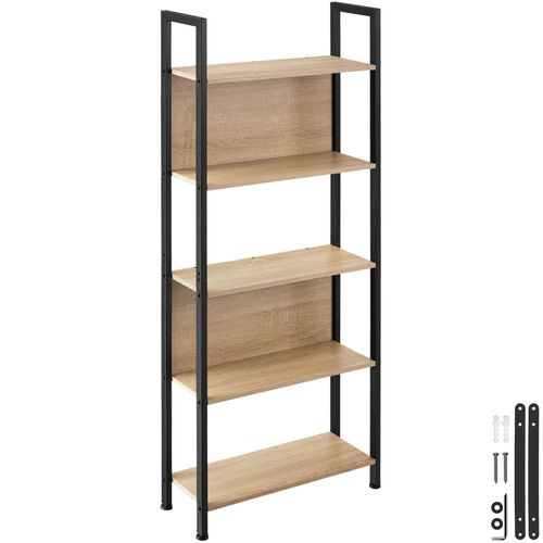 Étagère Style Industriel Protection Antibasculement Incluse Bois Clair