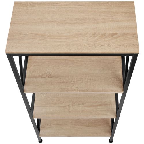 Étagère Style Industriel Anti-basculement 615x315x1335cm Bois Clair