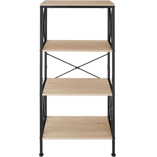 Étagère Style Industriel Anti-basculement 615x315x1335cm Bois Clair