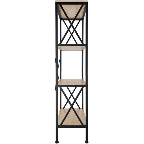 Étagère Style Industriel Anti-basculement 615x315x1335cm Bois Clair