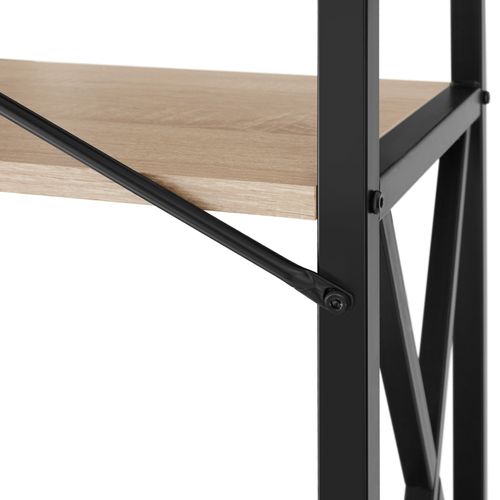 Étagère Style Industriel Anti-basculement 615x315x1335cm Bois Clair