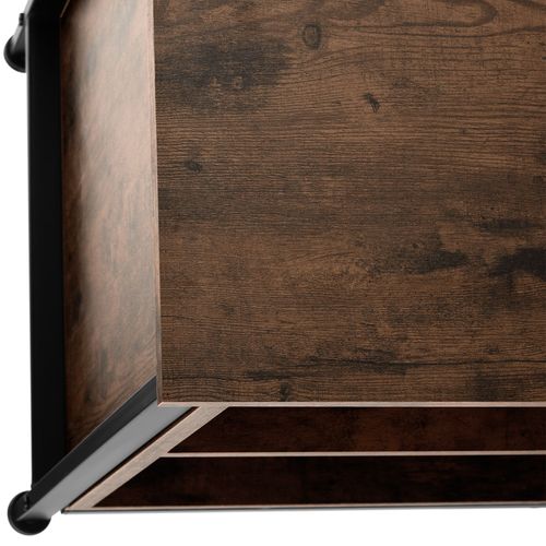 Buffet Style Industriel Pieds Réglables En Hauteur Bois Foncé