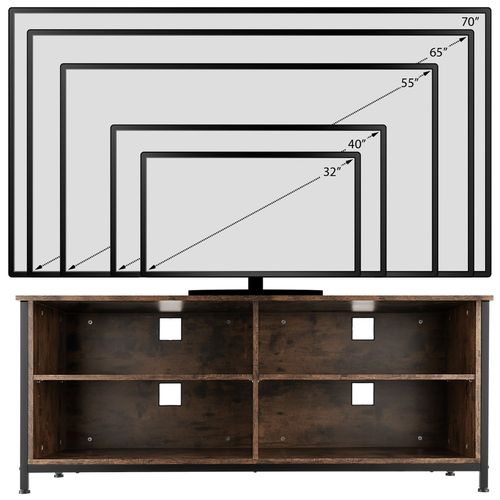 Buffet Style Industriel Pieds Réglables En Hauteur Bois Foncé